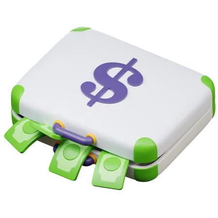 Overflowing Money Bag  3D Icon