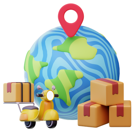 Overseas Delivery  3D Icon