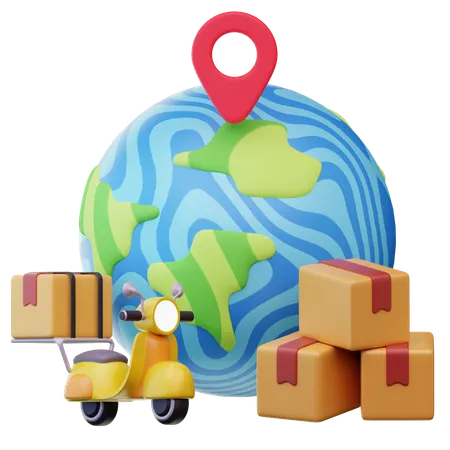 Overseas Delivery  3D Icon