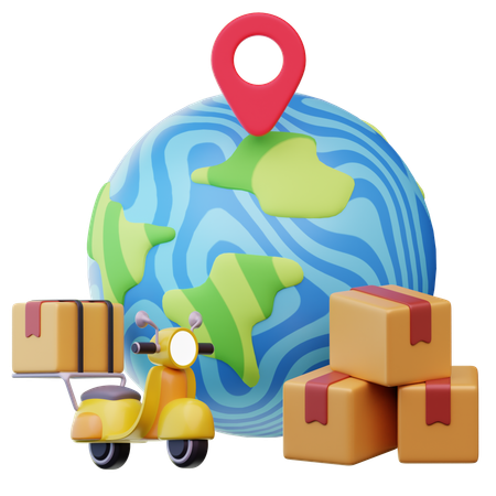Overseas Delivery  3D Icon