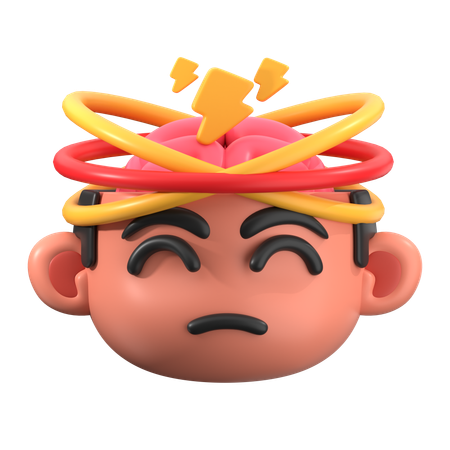 Overthinking Head  3D Icon