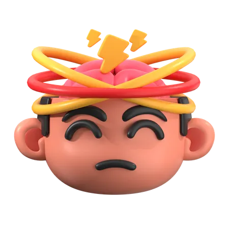 Overthinking Head  3D Icon