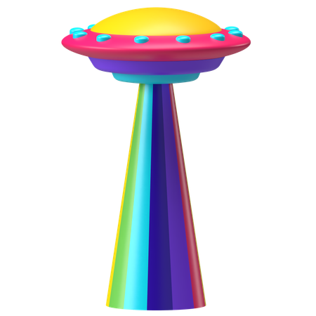 Arc-en-ciel ovni  3D Icon