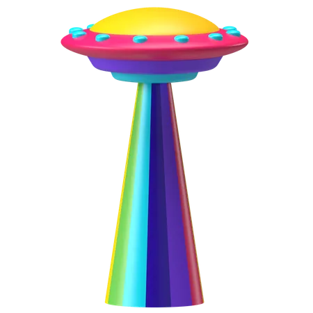 Arc-en-ciel ovni  3D Icon