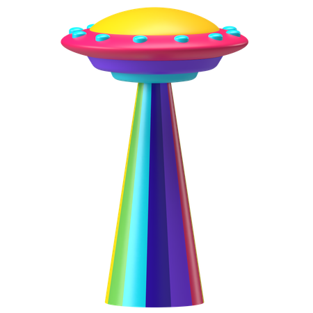 OVNI arcoiris  3D Icon