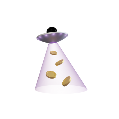 OVNI puxa dinheiro  3D Icon