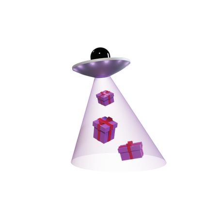 OVNI puxando presentes  3D Icon