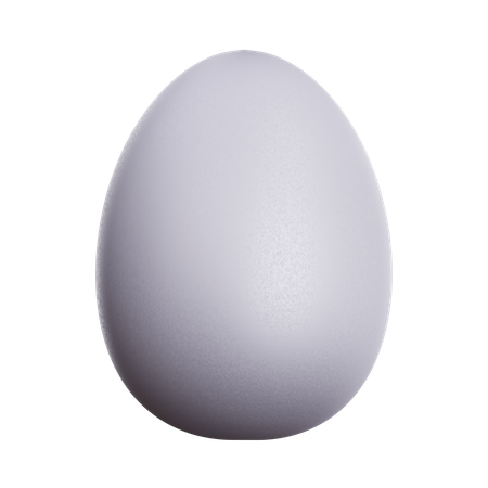 Ovo branco  3D Icon