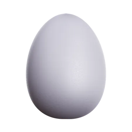 Ovo branco  3D Icon