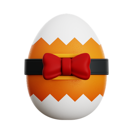 Ovo de páscoa com laço de fita  3D Icon