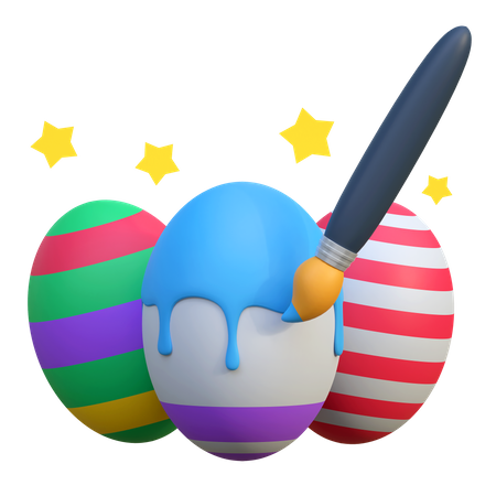 Ovo de pintura de páscoa  3D Icon