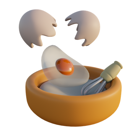 Ovo e massa  3D Icon