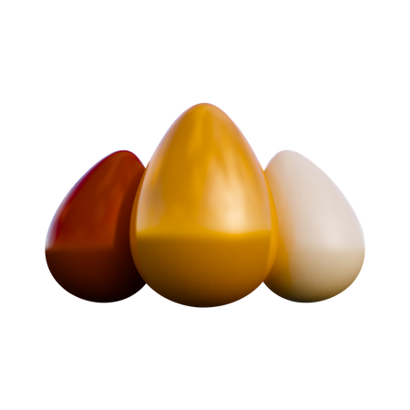 Ovos de Páscoa  3D Illustration