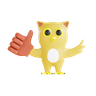 owl like gesture 3d logo