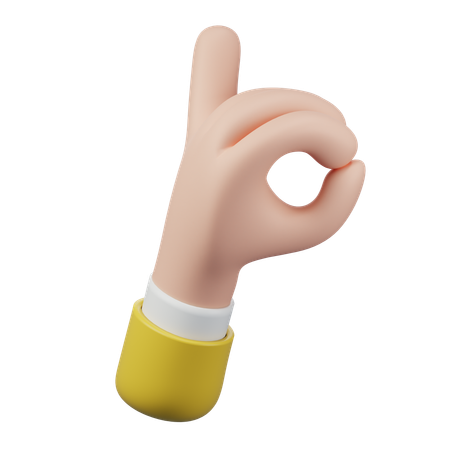 Owl hand gesture  3D Icon