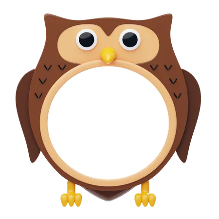 Owl Shape Animal Frame  3D Icon