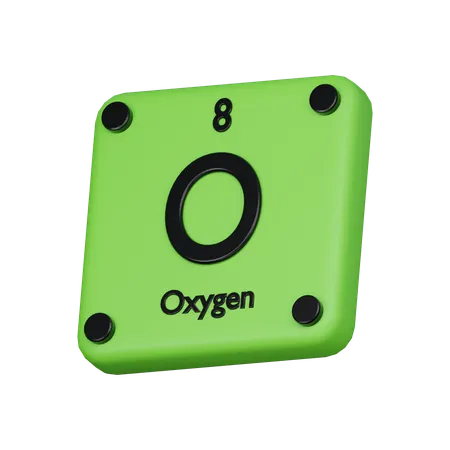 Oxygen Element 3 D Icon 3D Icon