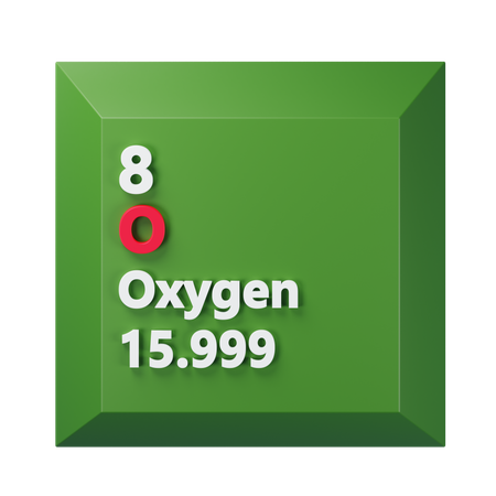 산소  3D Icon