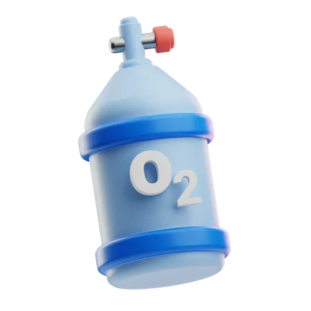 Oxygen Bottle  3D Icon