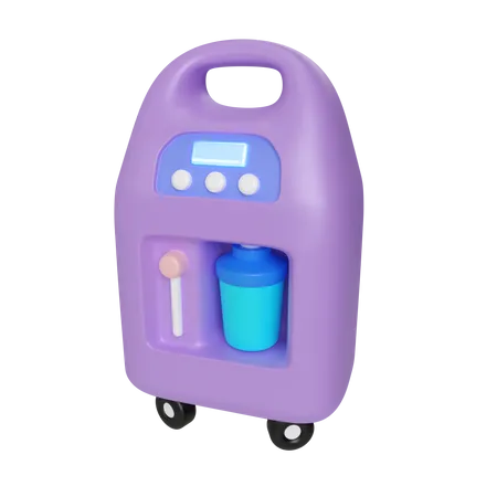 This Is A 3 D Illustration Of Oxygen Concentrator Icon Device To Filter The Surrounding Air Into Pure Oxygen For People With Respiratory Disorders 3D Illustration