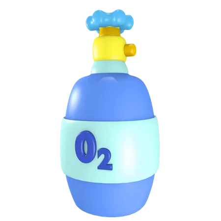 Oxygen Cylinder  3D Illustration