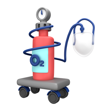 Oxygen Cylinder  3D Illustration