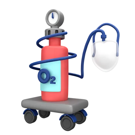 Oxygen Cylinder  3D Illustration