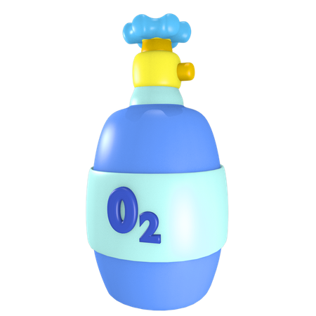 Oxygen Cylinder 3D Illustration