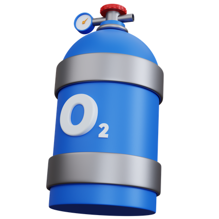 Oxygen Cylinder 3D Icon