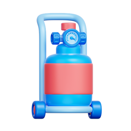 Oxygen Tank with Regulator  3D Icon