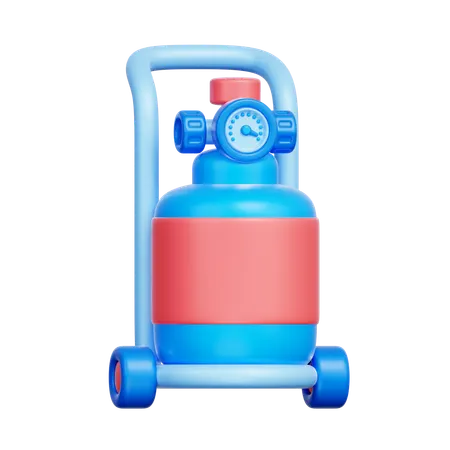 Oxygen Tank with Regulator  3D Icon