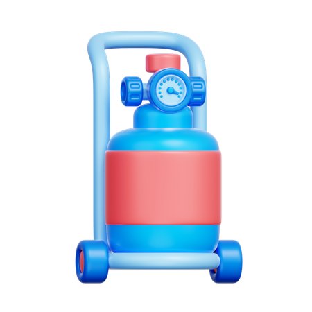 Oxygen Tank with Regulator  3D Icon