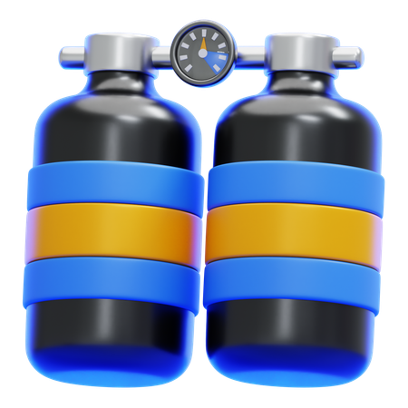 Oxygen Tanks  3D Icon