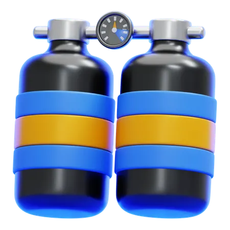 Oxygen Tanks  3D Icon
