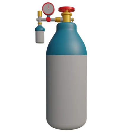 Oxygen Tube Tank Rendering With High Resolution Medical Illustration 3D Icon
