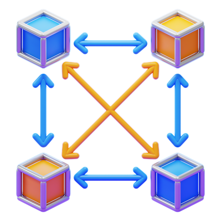 P2P-Netzwerk  3D Icon