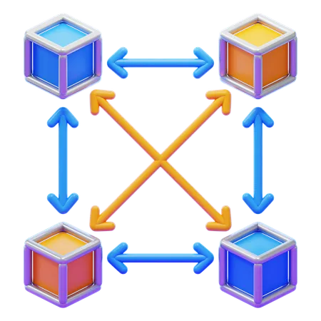 P2P-Netzwerk  3D Icon