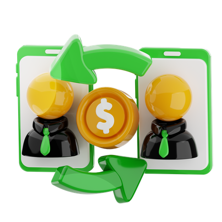 P 2 P Payment  3D Icon