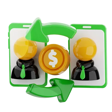 P 2 P Payment  3D Icon