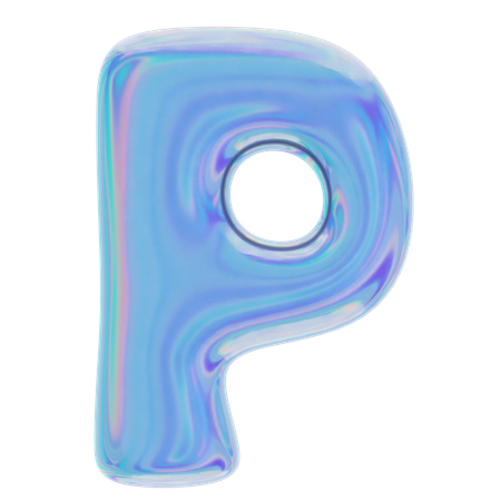 P forme abstraite  3D Icon