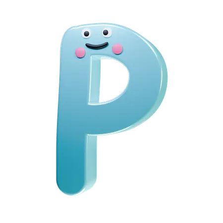 P アルファベット  3D Icon