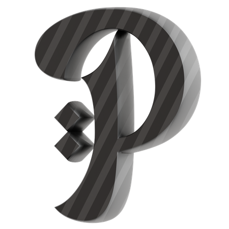 P Alphabet  3D Icon