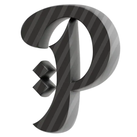 P Alphabet  3D Icon