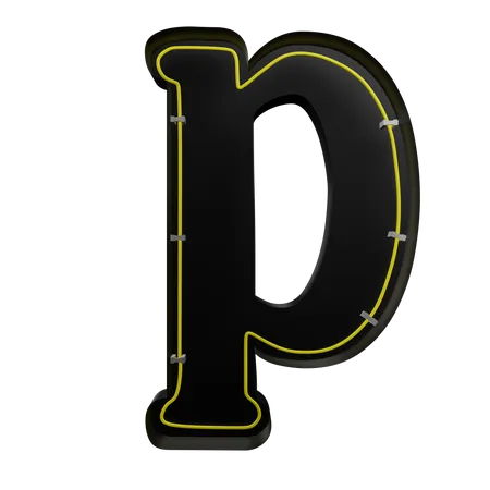 P Alphabet  3D Icon