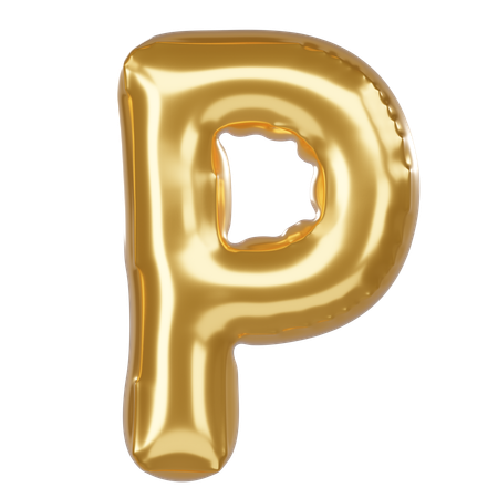 P Alphabet  3D Icon