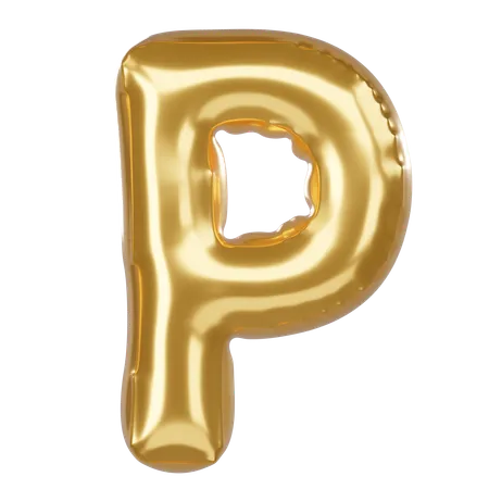 P Alphabet  3D Icon