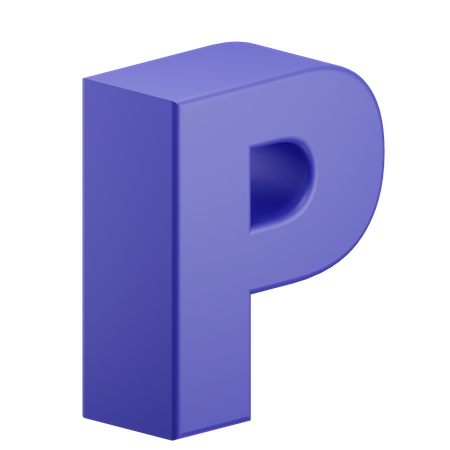 P Alphabet  3D Icon
