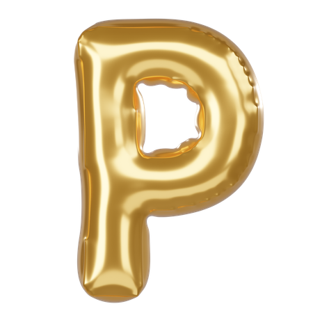 P Alphabet  3D Icon
