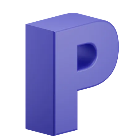 P Alphabet  3D Illustration