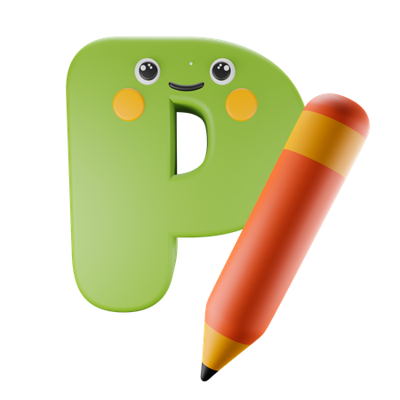 P Alphabet  3D Illustration